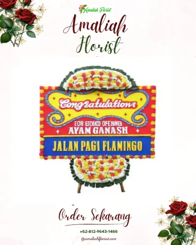 Bunga Papan Congratulation di Kebun Keling